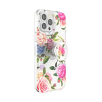 PopSockets: PopCase Phone Case for iPhone 13 Pro Max with a Repositionable PopGrip Slide Phone Stand and Grip with a Swappable Top - Vintage Floral