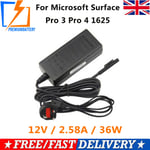 For Microsoft Surface Pro 3 Adapter Power Supply Charger 12v 2.58a + Uk Cord