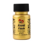 ideen mit herz Royal Flash | peinture métallique acrylique | brillance métallique, avec de fines particules de paillettes | séchage rapide | à base d'eau | 50 ml (or jaune)