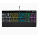 Corsair K55 RGB PRO tastatur USB QWERTY Nordisk Sort