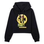 X-Men Rogue Bio Drk Women's Cropped Hoodie - Black - XS