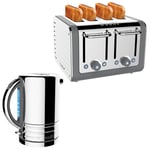 🔥 Dualit Architect Kettle & 4 Slice Toaster Matching Kitchen Set (Grey Trim)