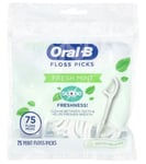 Oral-B Fresh Mint, Scope Floss Picks,  75 Floss Picks, Dental Floss, Oral Care