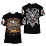 T-shirt för HarleyDavidson-motorcykel, herr, sommar, casual, kortärmad F F 3XL