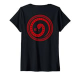 Womens Zen Taiji Lucky Money Red Pocket Snake NYE Pj - ART ON BACK V-Neck T-Shirt