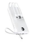 Batterie Externe avec Câbles Intégrés, VEEKTOMX 20000mAh Batterie Externe Chargeur Power Bank, 5 Sorties et LED Display Chargeur Externe pour iPhone/iPad/Samsung et Autres appareils intelligents