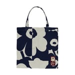 Marimekko Unikko kollaasi laukku 44x43 cm Linen-dark blue