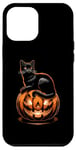 Coque pour iPhone 15 Plus Chat noir Costume d'Halloween Citrouille Pour Femme