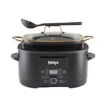 Ninja Foodi PossibleCooker, 8-in-1 Slow Cooker with Non-Stick Pot and Silicone Tongs, Steaming Rack, Integrated Spoon & Glass Lid, Slow Cook, Sear, Braise, Steam & more, 8L, Black/Copper MC1001UKCP