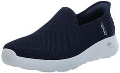 Skechers Femme Go Walk Joy Vela Hands Free Slip-ins Basket, Bleu Marine et Blanc, 41 EU