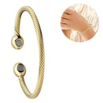 Magnetiskt koppararmband terapi artrit smärtlindring armband magnetiskt armband  (FMY) Gold