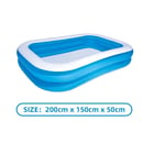 Grande piscine gonflable d'été pour enfants,jouet d'extérieur rectangulaire en PVC,pour la famille,pour bébé,2/2 m - Type 2M Pool #C