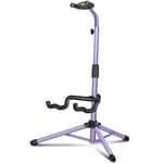 CAHAYA Support de Guitare au Sol avec Support de Cou Trépied Universel Pliable Réglable Support de Guitare pour Guitare Électrique Acoustique Basse Banjos, Violet CY00253-2