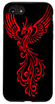 Coque pour iPhone SE (2020) / 7 / 8 Rising From The Ashes Phoenix Tatouage Rouge