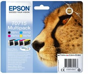 Genuine Epson T0715 Black Cyan Magenta Yellow MultiPack inkjet Cartridges