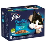 FELIX Doubly Delicious Ocean Recipes Wet Cat Food 12x100g