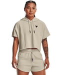 Under Armour Project Rock SS Fleece Hde Stone - M