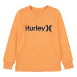 Hurley Hrlb One & Only Boys Ls Tee T-Shirt, Multicolore (Clementine Heather), 4 años Garçon