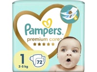 Pampers Premium Care Blöjor, 1 Storlek (Mini), 72 Blöjor, 2-5Kg