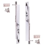 LEVER ACTION FLUSH BOLTS X2 French Double Patio Doors Lock Polished Chrome Pair