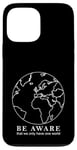 Coque pour iPhone 13 Pro Max Contours de la carte du monde Protection de la nature