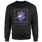 Pokemon Gengar Christmas Christmas Jumper - Black - XL - Black