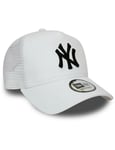 NEW ERA NEW YORK YANKEES TRUCKER CAP.9FORTY WHITE BLACK A FRAME BASEBALL HAT C67