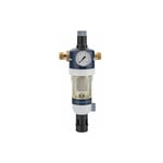 Dispositif de filtrage d'eau sanitaire raccord + manometre inclus avec réducteur de pression dn 20 (3/4)