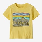 Patagonia Baby Fitz Roy Skies T-Shirt Milled Yellow 3 år