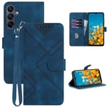 GOTOURED for Samsung A15 Phone Case/Galaxy A15 Wallet Case,Card Holder PU Leather,Wrist Strap,Magnetic Closure,Shockproof Protective Stand Flip Cases Cover for Galaxy A15 4G/5G 2024 (Blue)