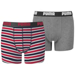 Lot de 2 Boxers Garçon Puma coton multicolore rayés