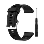 Chofit Straps Compatible with Garmin Forerunner 745 Strap, Replacement Sport Silicone Wristband Arm Band Bracelet for Forerunner 745 GPS Smart Watch (Black)