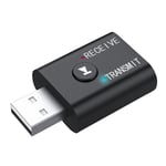 2 in1 USB langaton Bluetooth-sovitin 5.0 lähetin Bluetooth tietokoneelle TV Kannettava kaiutin kuuloke adapteri Bluetooth-vastaanotin