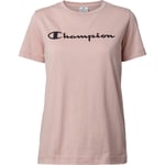 Champion Script Logo T-skjorte Dame - Rosa - str. XS