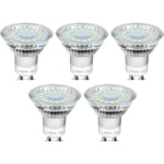 LED-lampa, kall vit 5000K, 4 Watt 325lm energibesparande GU10 LED-lampa, 110° bred stråle, ej dimbar, 10-pack