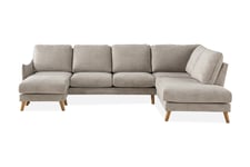 U-soffa Colt Lyx med Divan Vänster - Beige/Ek Beige