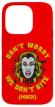 Coque pour iPhone 14 Pro Graphique Vampire Horror We Don't Bite Much Blood