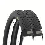 Ecovelò 2 26 x 4.0 (100 – 559) Pneus Chevilles rigides vélo VTT Fat Bike (100-559) Adulte Unisexe, Noir, 26