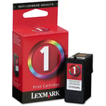 1 X GENUINE ORIGINAL LEXMARK NO 1 COLOUR PRINTER INK CARTRIDGE X2310 X2320 X2470