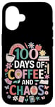 Coque pour iPhone 16 Fan de 100 Days of Coffee Teacher