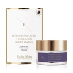 Eclat Skin London Unisex Wrinkle Fill Snake Venom Moisturiser 50ml + Hyaluronic Acid & Collagen Mask - 3 sheets - Cream - One Size