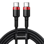 BASEUS Cafule USB-C Cable 100W, PD2.0 2m - Red - Black