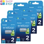 12 Panasonic Aa eneloop Eco Friendly LR6 Rechargeable Batteries 2000mAh 2BL Neuf