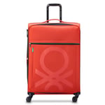 Delsey Paris x United Colors of Benetton Color Block 4 roues trolley 77cm avec soufflet extensible red (TAS031417)