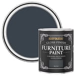 Rust-Oleum Black Furniture Paint in Gloss Finish - Black Sand 750ml