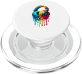 Dripping Paint Casque Musique Chant Chanteur Chanson PopSockets PopGrip pour MagSafe