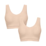 Chantelle Women's Soft Stretch Padded V-Neck Bra Top, Ultra Nude (2 Pack), XS-S