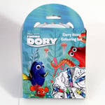 Disney Pixar Finding Dory Carry Along Colouring Set. 5 Crayons and 64 Sheets