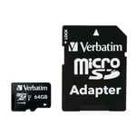 Mikro-SD-hukommelseskort med adapter Verbatim 44084
