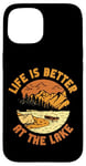 iPhone 15 Rowing Row Boat Retro Vintage Life Is Better At The Lake Case